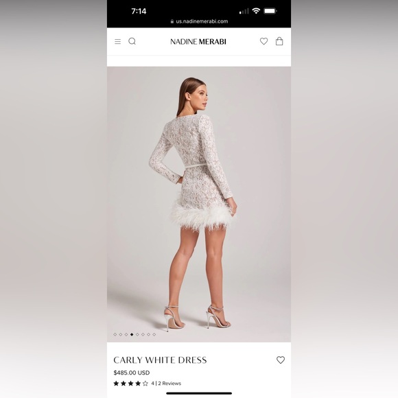 Nadine Merabi Carly White Dress - Picture 2 of 2